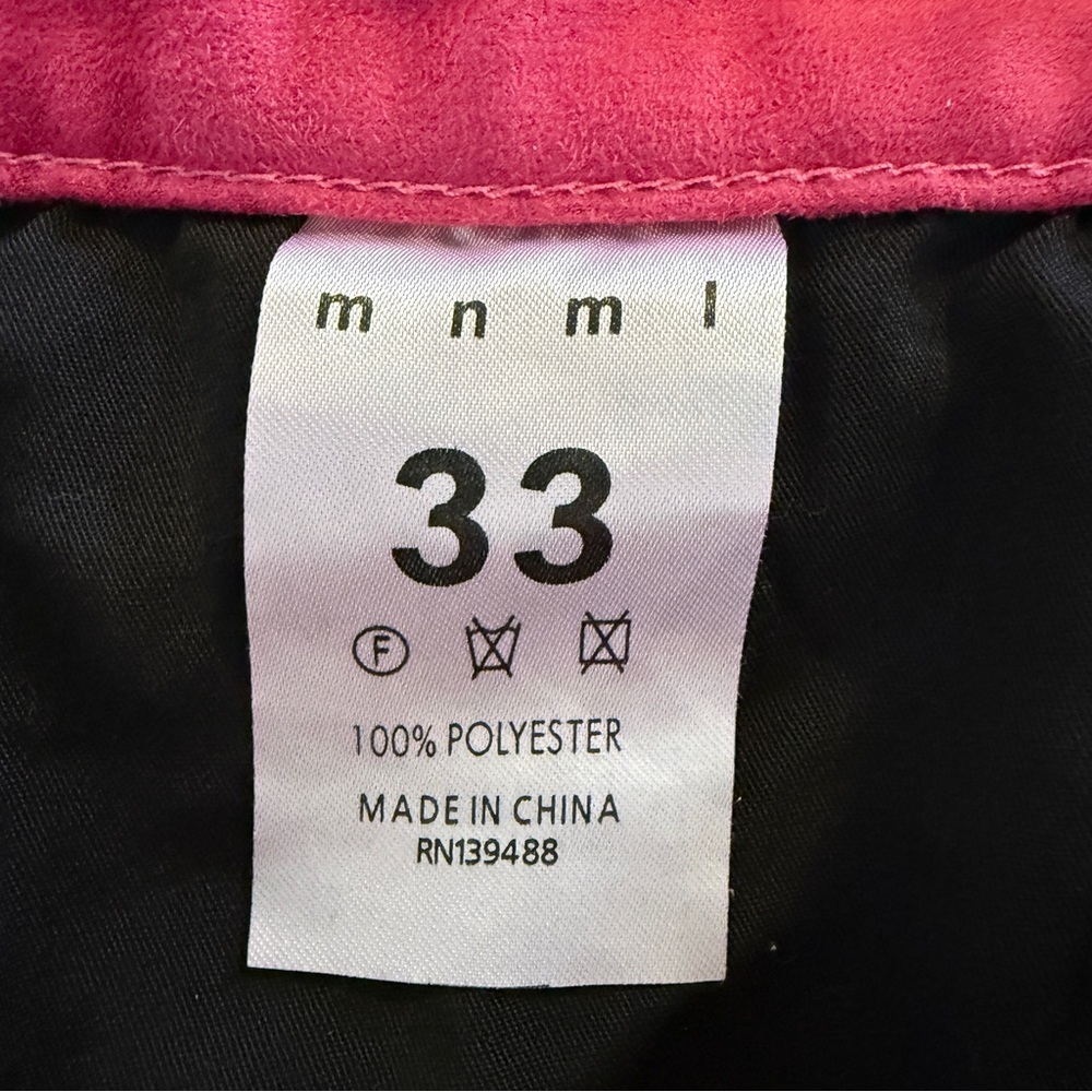 MNML NWT D354 PATCHWORK STRAIGHT MEN’S PANTS PINK SIZE 33 - Picture 10 of 14